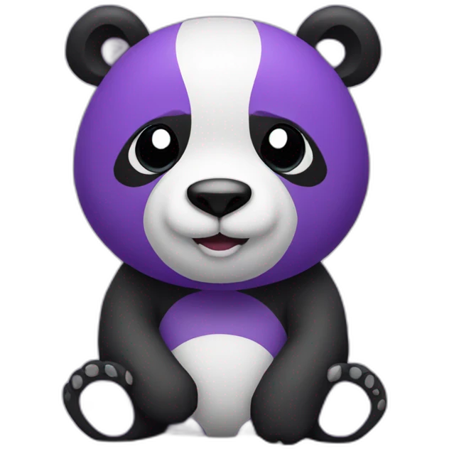 A purple panda emoji