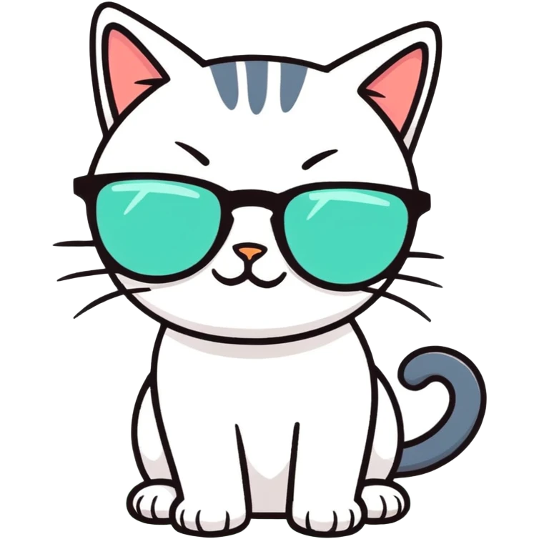 Cat with sunglasses emoji