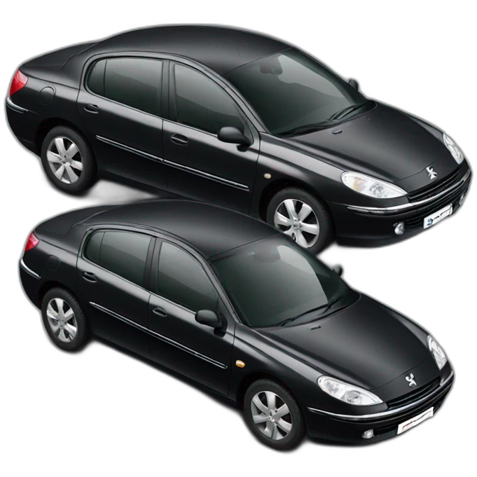 Peugeot 607 noir emoji