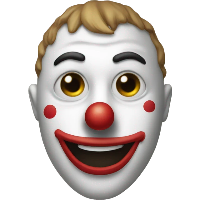 Emoji face with clown mask  emoji