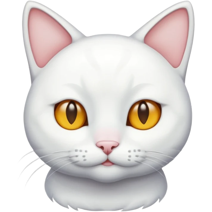 A white cat body emoji