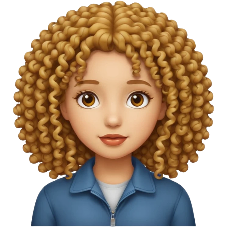 Curly haired girl  emoji