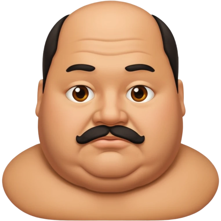 Fat guy with black neck emoji
