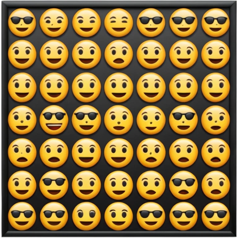Emoji puzzle video.
Show 12 emojis in a clean grid.
One emoji has a clear visual difference (different color or missing detail).
Bright background, playful style.
Make it easy and fun for beginners.
4-second thinking time. emoji