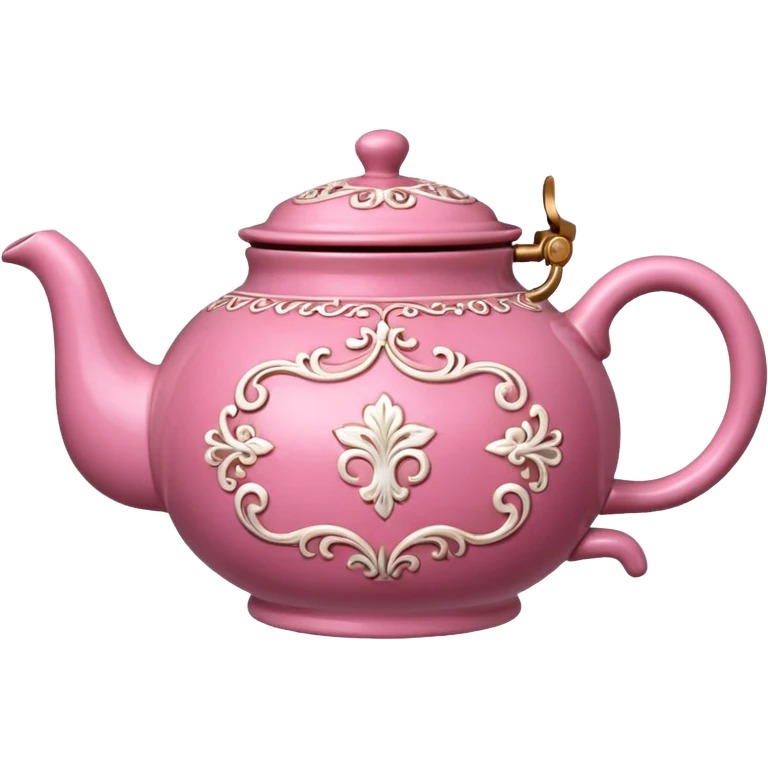 Pink steaming and boiling  tea pot emoji
