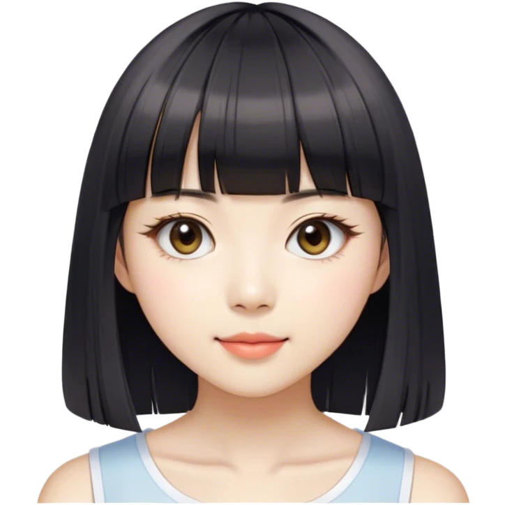 i was born in 1997. A 27 year old taiwanese girl now with see-through blunt bangs, hair is longer than shoulder level. An INFJ with slight smile and hidden double eyelid.  emoji