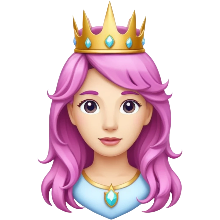 Magical unicorn mother of three children with a queen’s crown￼ emoji