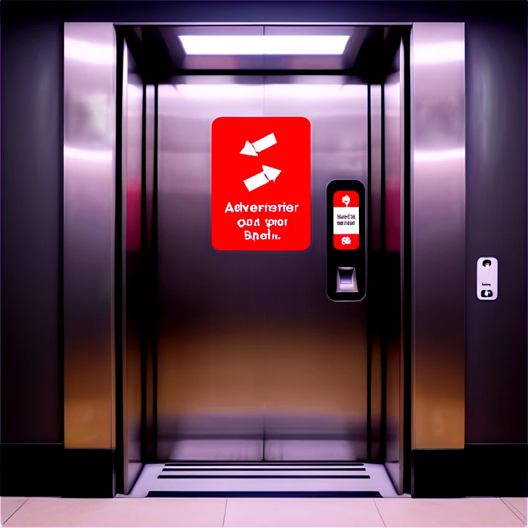 Advertisement at an elevator  emoji