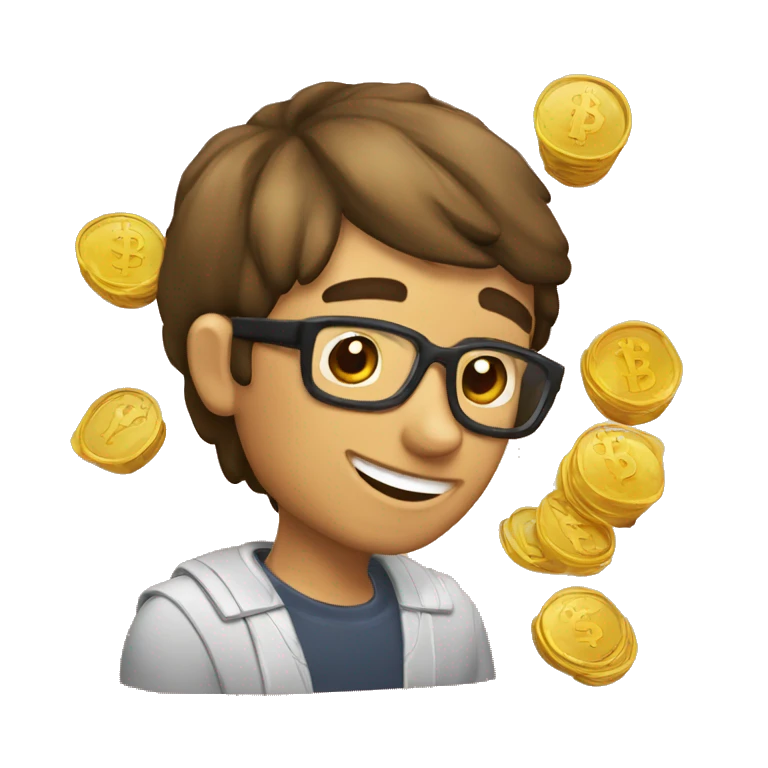 Chico con pasamontañas y dinero emoji