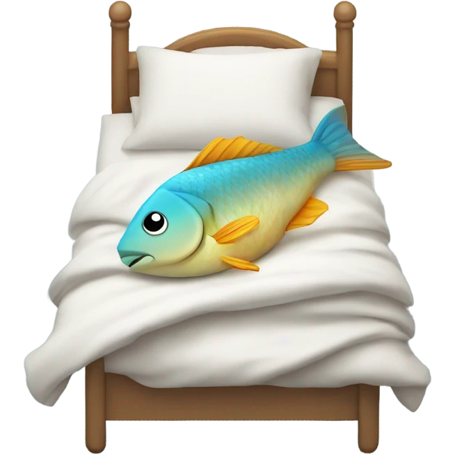 Fish in the bed ￼ emoji