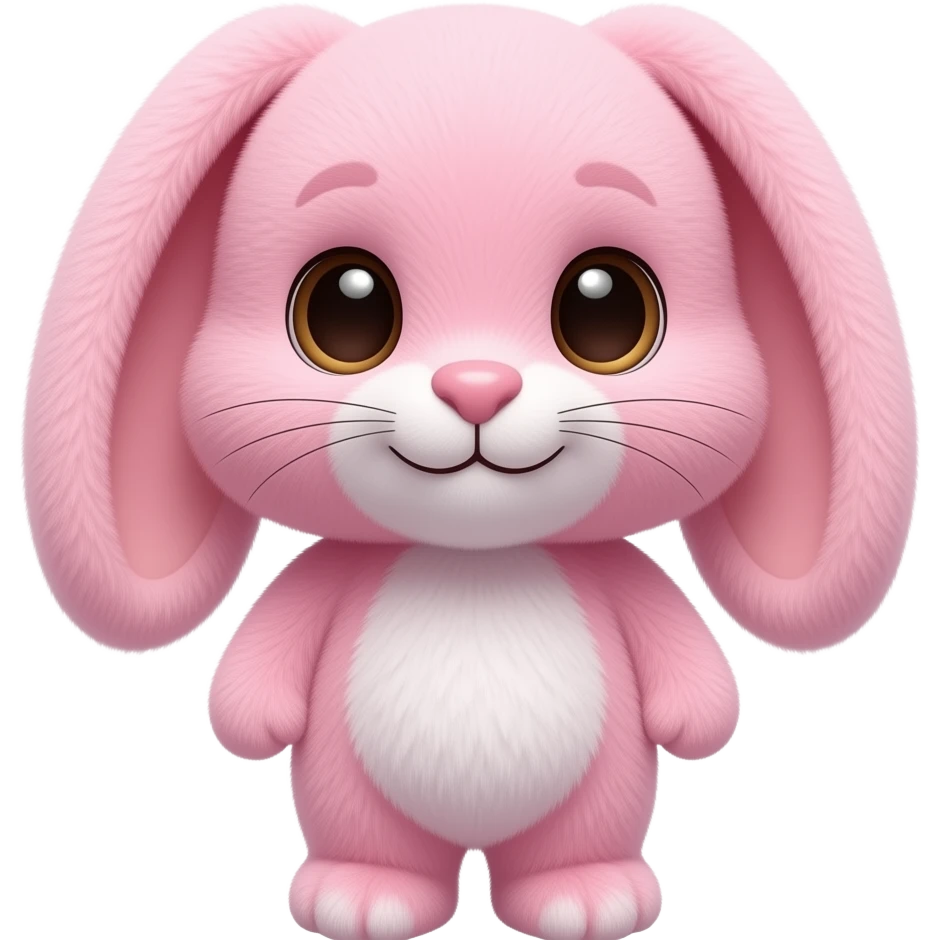 pink bunny stuffed animal emoji