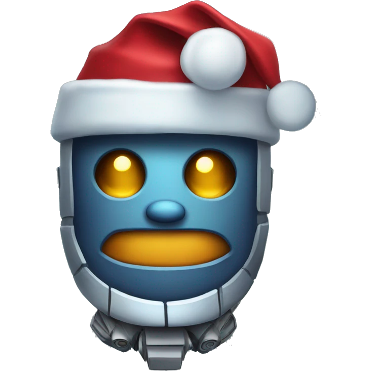Robot Santa in night time  emoji
