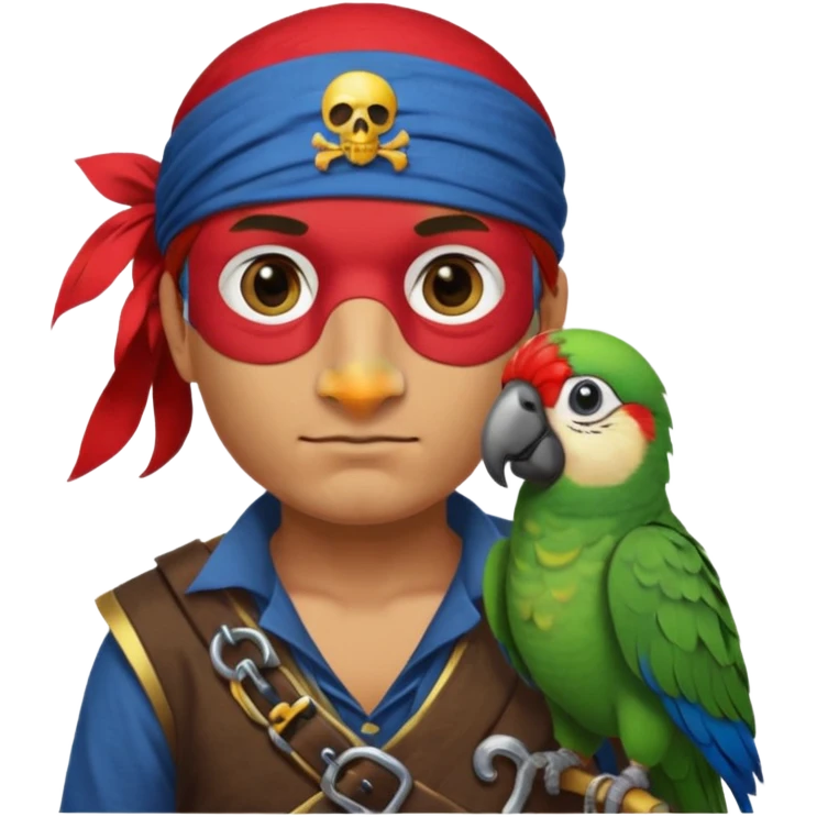 pirate and parrot emoji