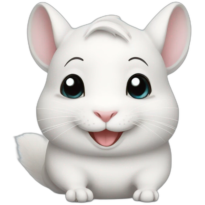 happy white chinchilla emoji