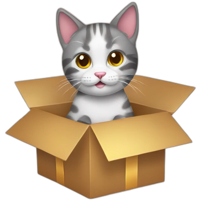 cat in gift box emoji