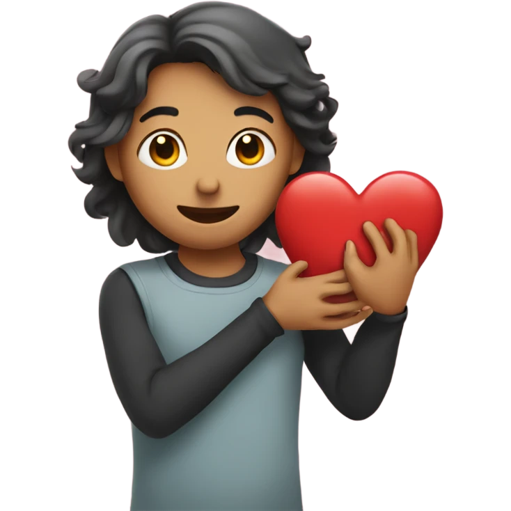 Heart holding a heart emoji