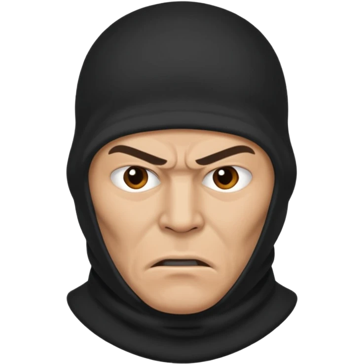 angry man in balaclava emoji