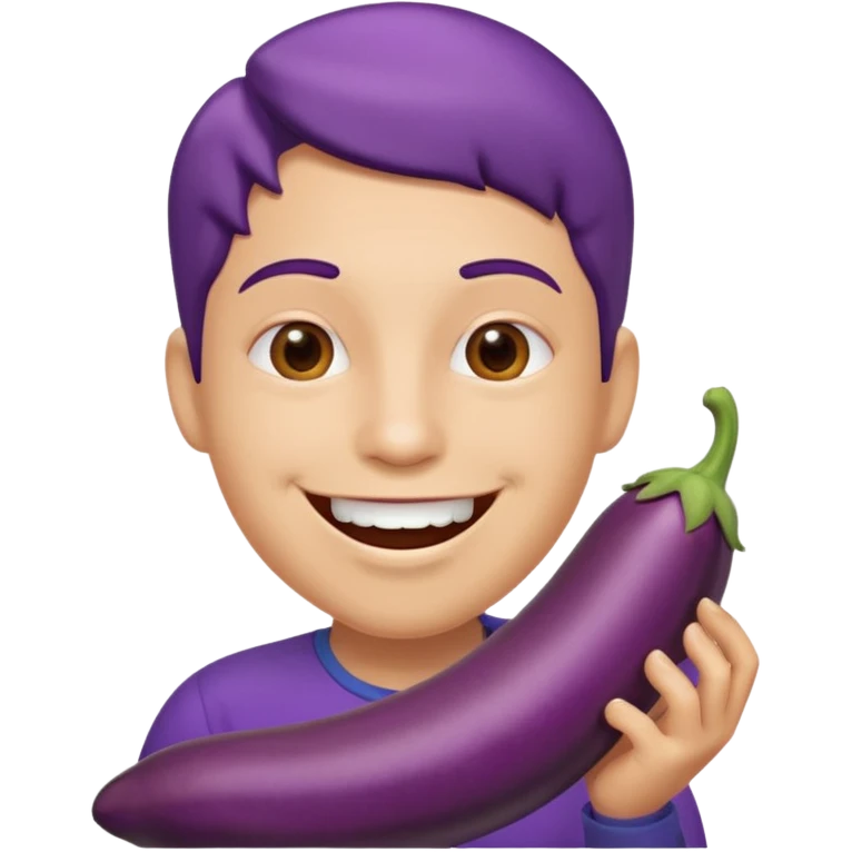 😍with 🍆in mouth emoji