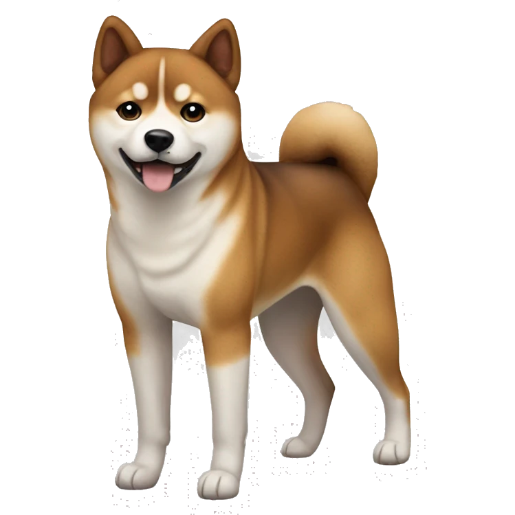 Brown black and White Shiba inu emoji
