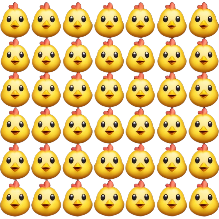 chicken 3d imoji count 100 transparent emoji
