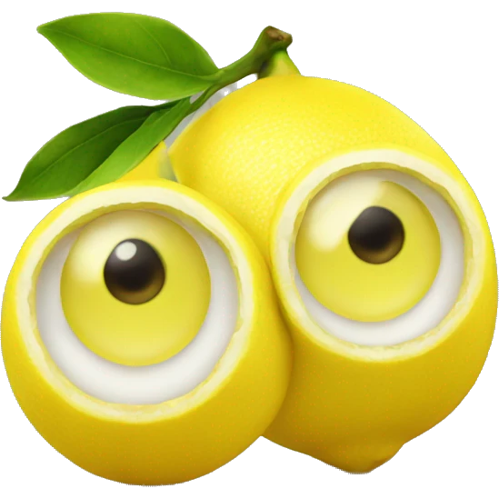 Lemon with eyes emoji