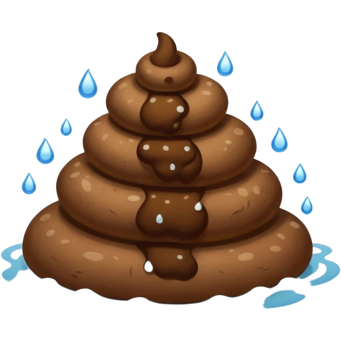 Poop floating in water emoji