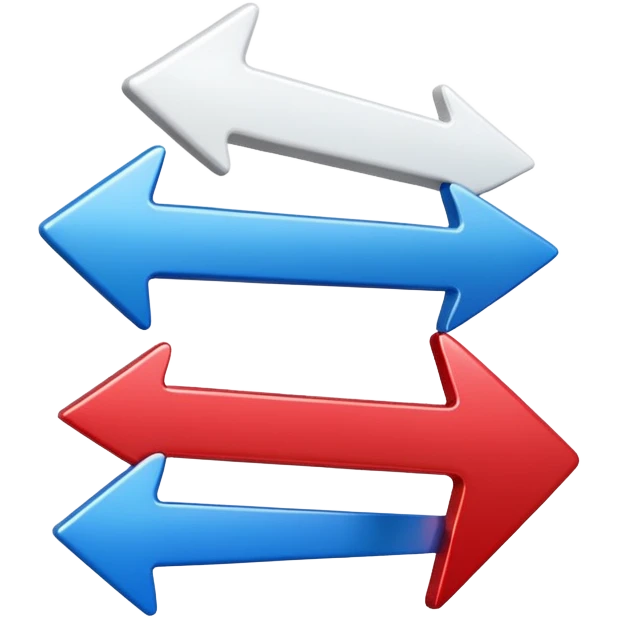 Make me an emoji to my school Holy cross davao college  representing this three colors ❤️💙🤍 make it like an double arrow down. emoji