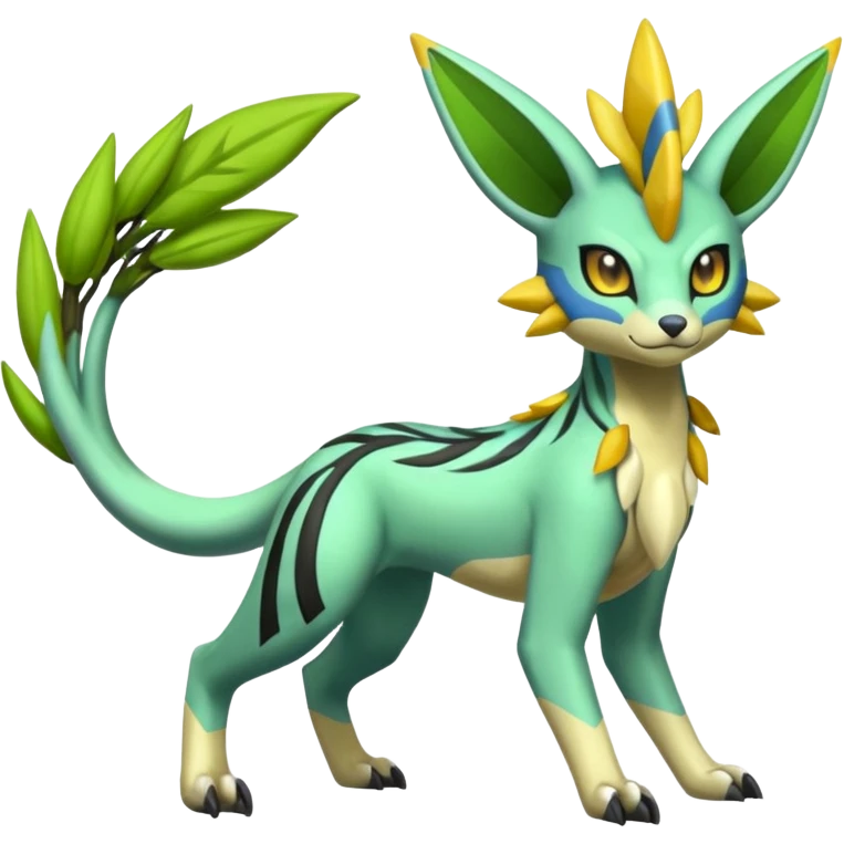  Exotic Planty Meloetta-Zygarde-Zeraora-Renamon-Protogen-Palkia-hybrid-fusion-Fakémon-creature, full body emoji