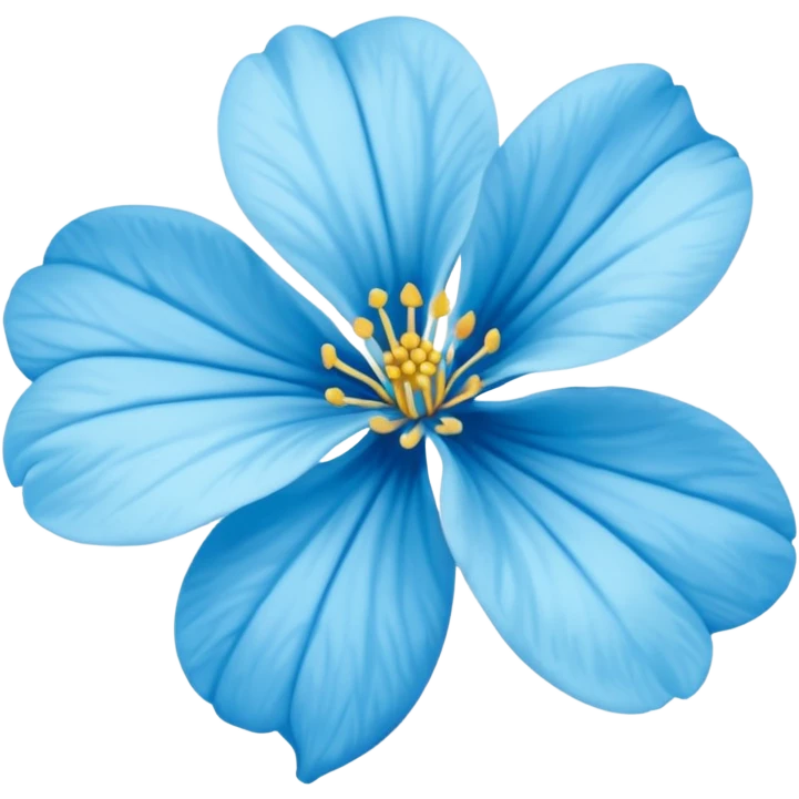 Flor del pensamiento celeste emoji