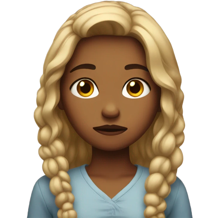 Girl with disappointment  emoji