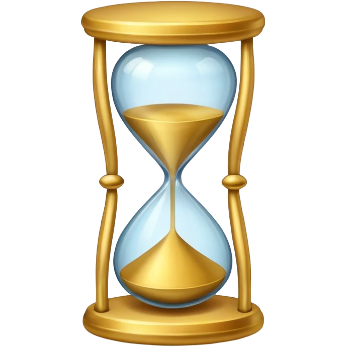 a mix between two emojis - hourglass morphing into checkmark  emoji