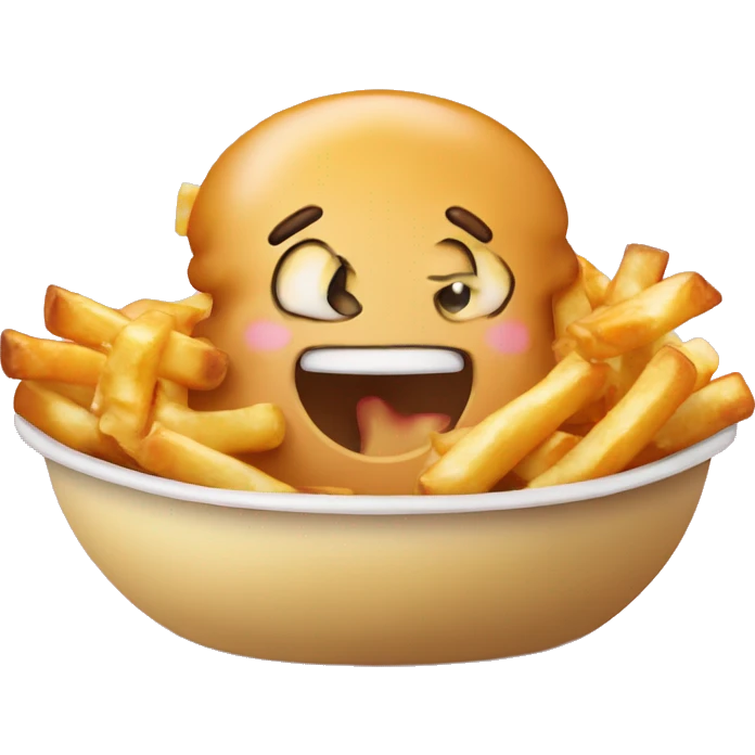 Putine qui mange une poutine  emoji