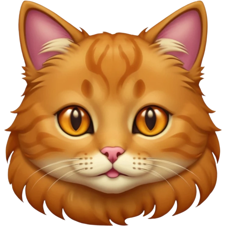 Caramel colored cat, fluffy and much fur emoji