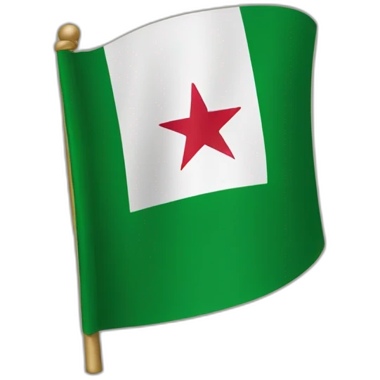 algeria flag holding by tebboun emoji