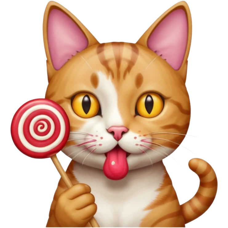 A cat sucking a lollipop  emoji