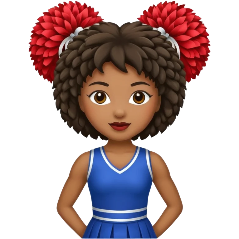 african american cheerleader pom pom emoji