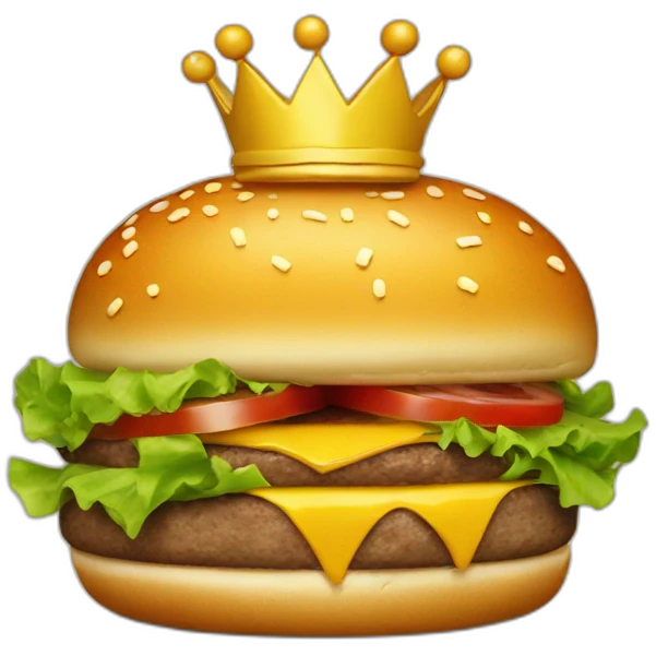 Burger with a crown emoji