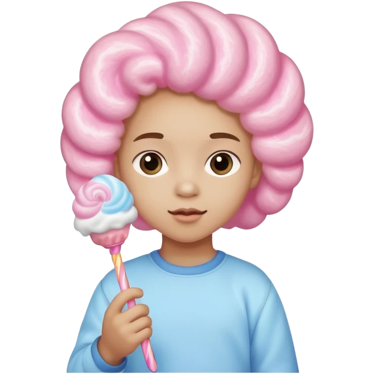 cotton candy holding kid emoji