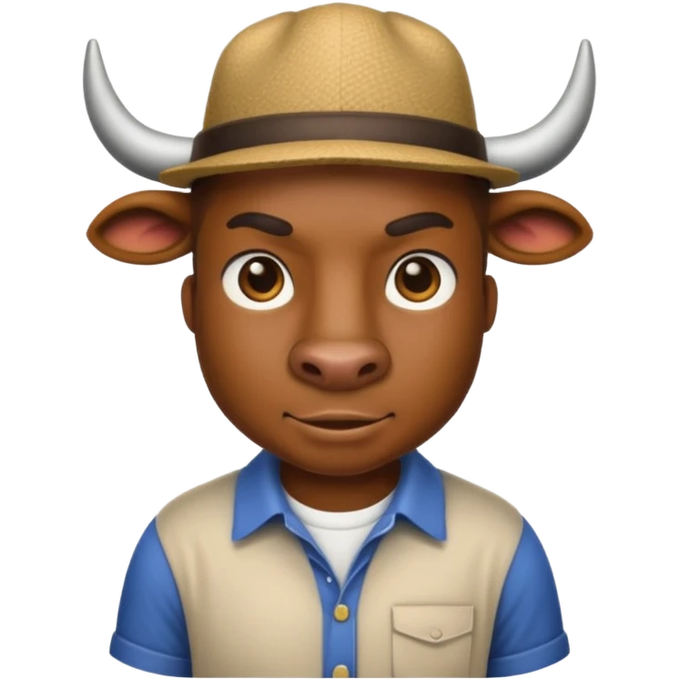 bull with shirt and hat emoji