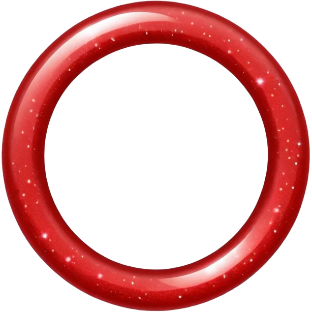 red glitter ring emoji
