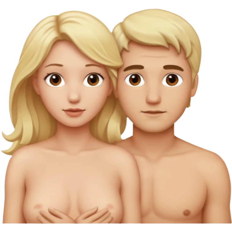 naked blonde woman and naked man emoji