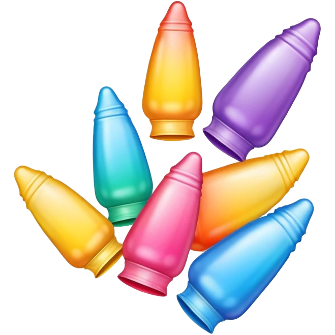 Colorful condom emoji