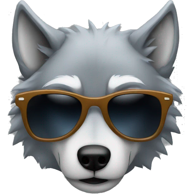 wolf with sunglasses emoji