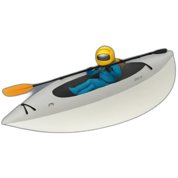 a kayak on the moon emoji