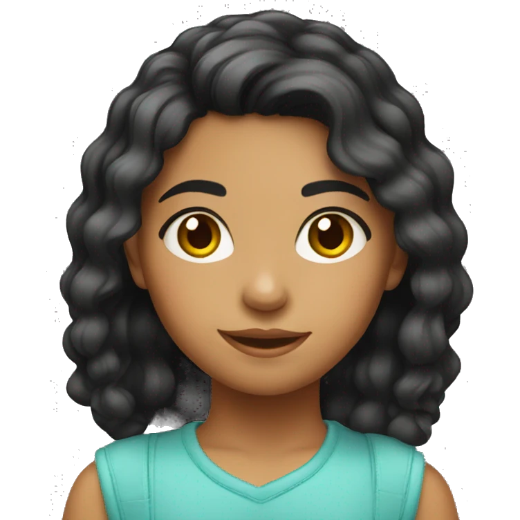 Cute young hispanic girl emoji