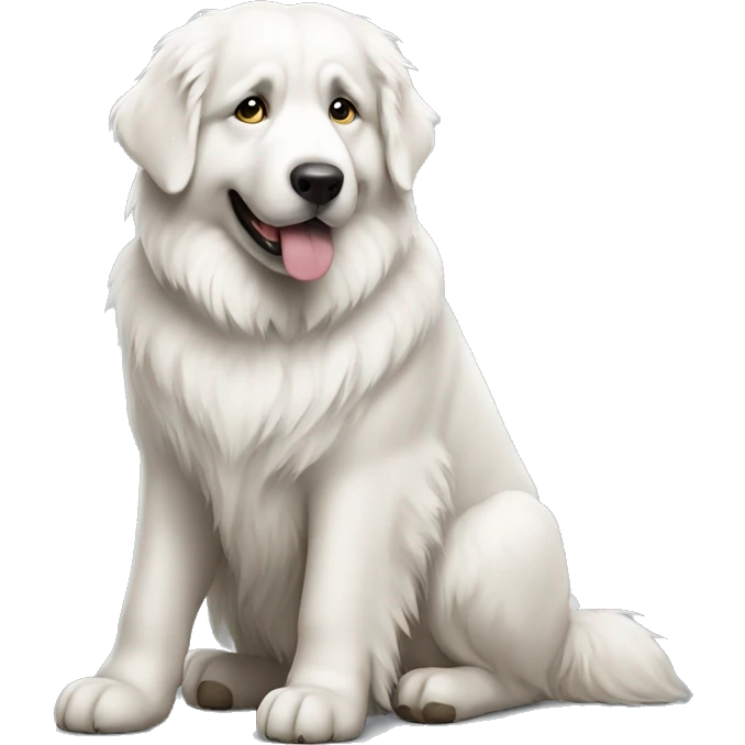 Great Pyrenees sitting emoji