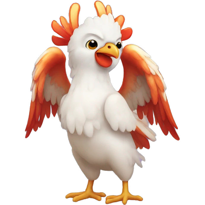 Angel chicken devil chicken emoji