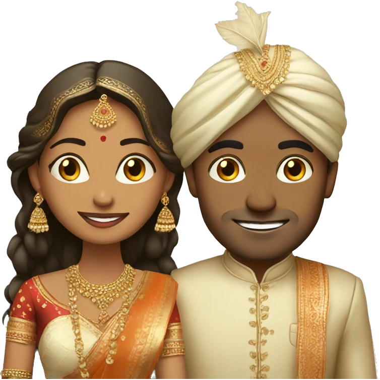 indian bride and groom emoji