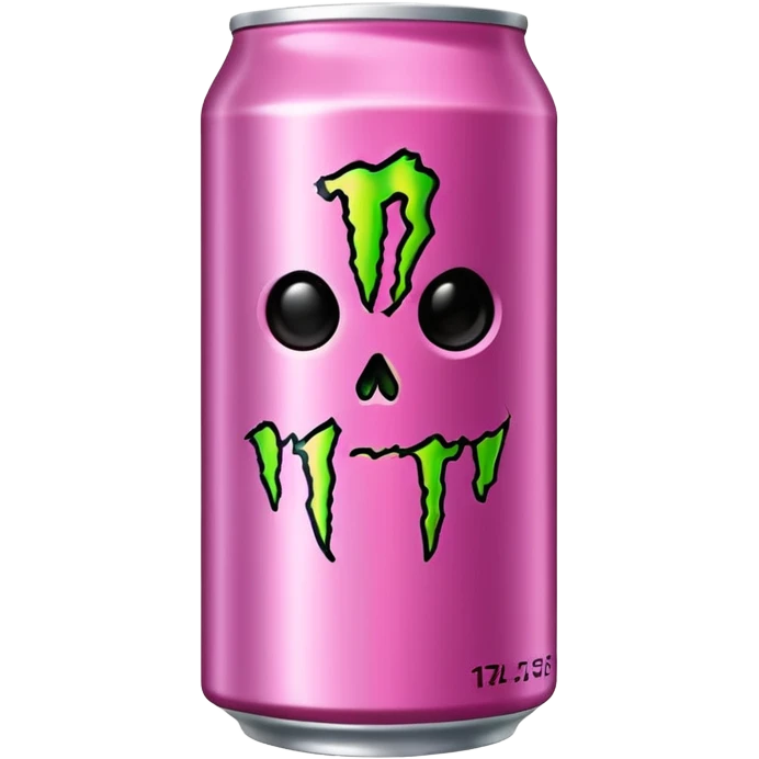 Normal can of monster energy drink nothing else no extra details needed just the real monster can  make it pink  emoji