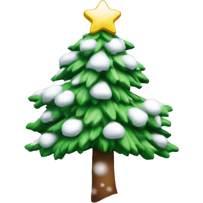 Weihnachtsbaum mit Schnee  emoji